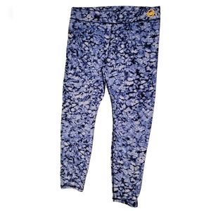 XL MICHAEL KORS blue / white tie dye style print leggings